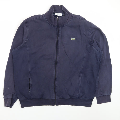 Lacoste Men’s Blue Full Zip Sweatshirt 2XL High Neck Sport