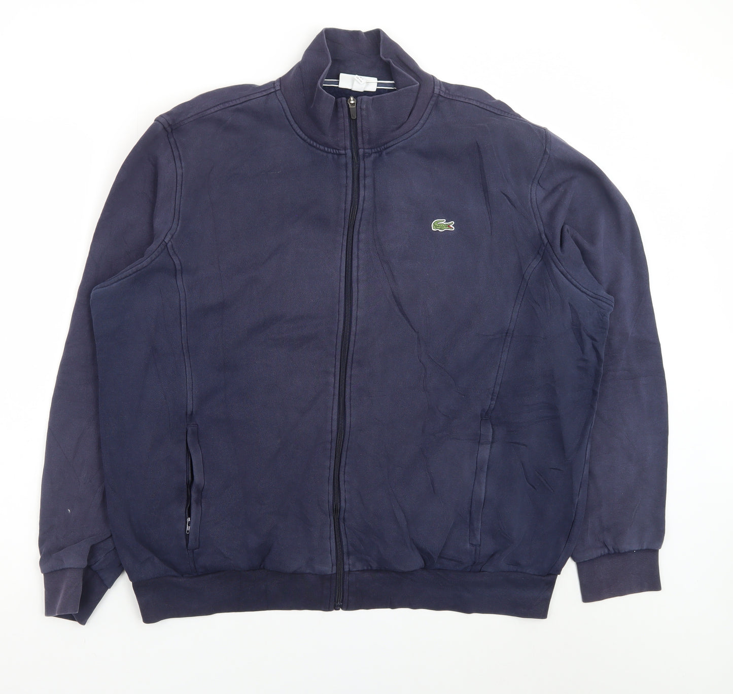 Lacoste Men’s Blue Full Zip Sweatshirt 2XL High Neck Sport
