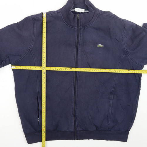 Lacoste Men’s Blue Full Zip Sweatshirt 2XL High Neck Sport
