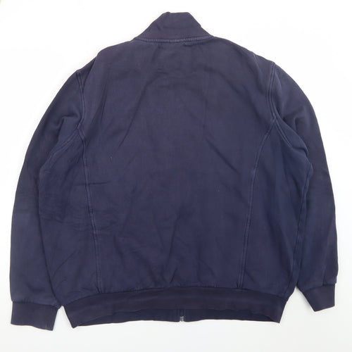 Lacoste Men’s Blue Full Zip Sweatshirt 2XL High Neck Sport