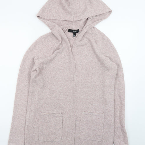 Vero Moda Women's Beige Hooded Long Sleeve Knit Cardigan S