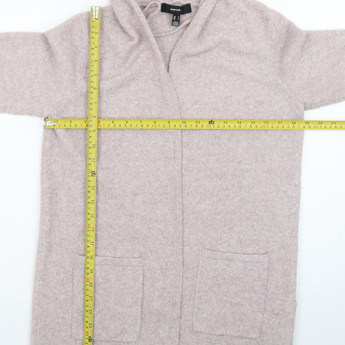 Vero Moda Women's Beige Hooded Long Sleeve Knit Cardigan S
