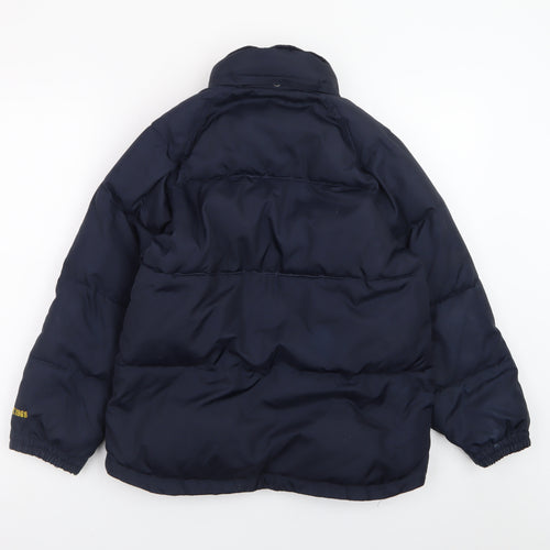 GAP Kids Boys Blue Puffer Jacket M Winter Lined Zip Coat
