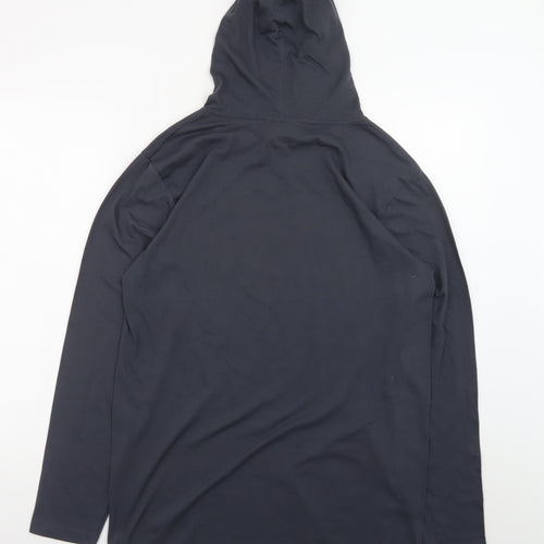 Prairie Mountain Men's Grey Hooded Long Sleeve Graphic T-Shirt Size L
