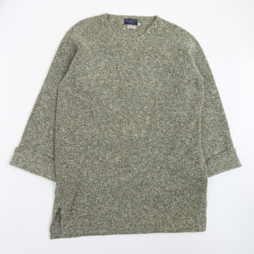 Paul Costelloe Women Green Wool Knit Pullover Jumper M