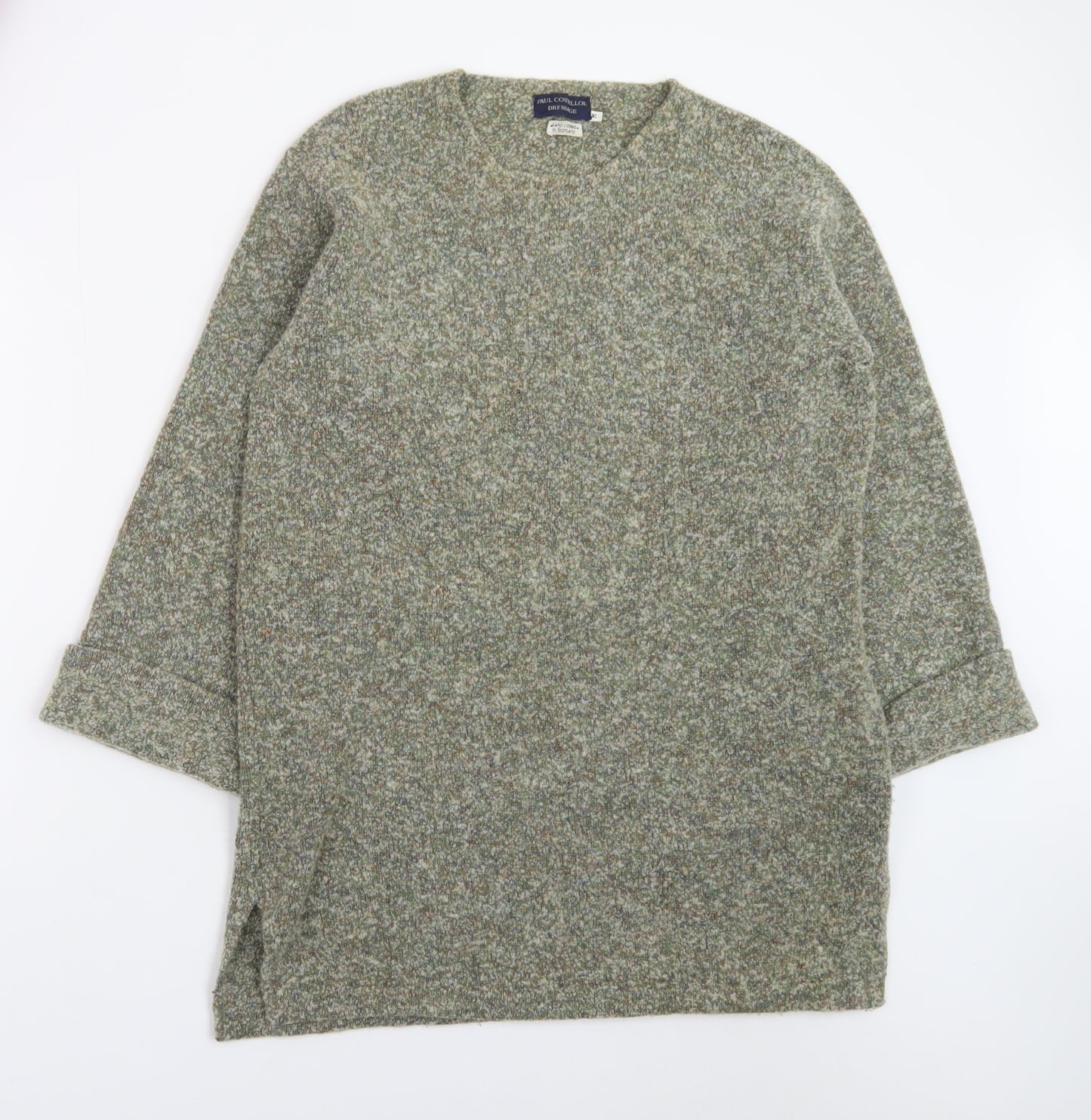 Paul Costelloe Women Green Wool Knit Pullover Jumper M