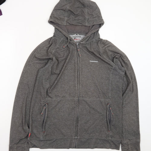Craghoppers Mens Grey XL Full Zip Hooded Lightweight Outdoor Hoodie