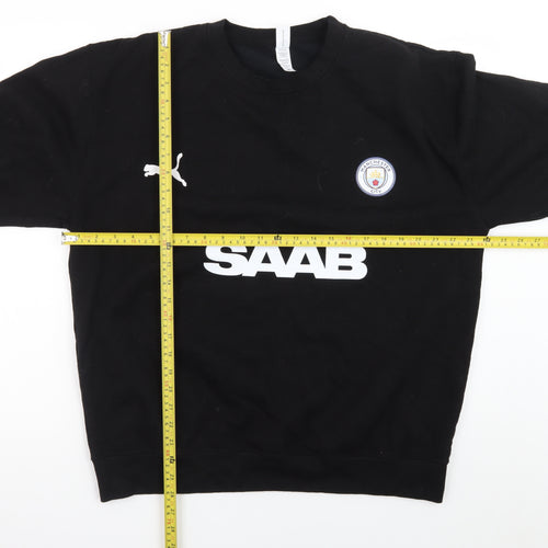 JustHoods Mens Black XL Crew Neck Pullover Sweatshirt with Logo