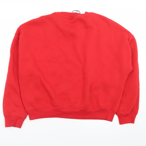 ONLY Women Red Paris France Pullover Sweatshirt Size L