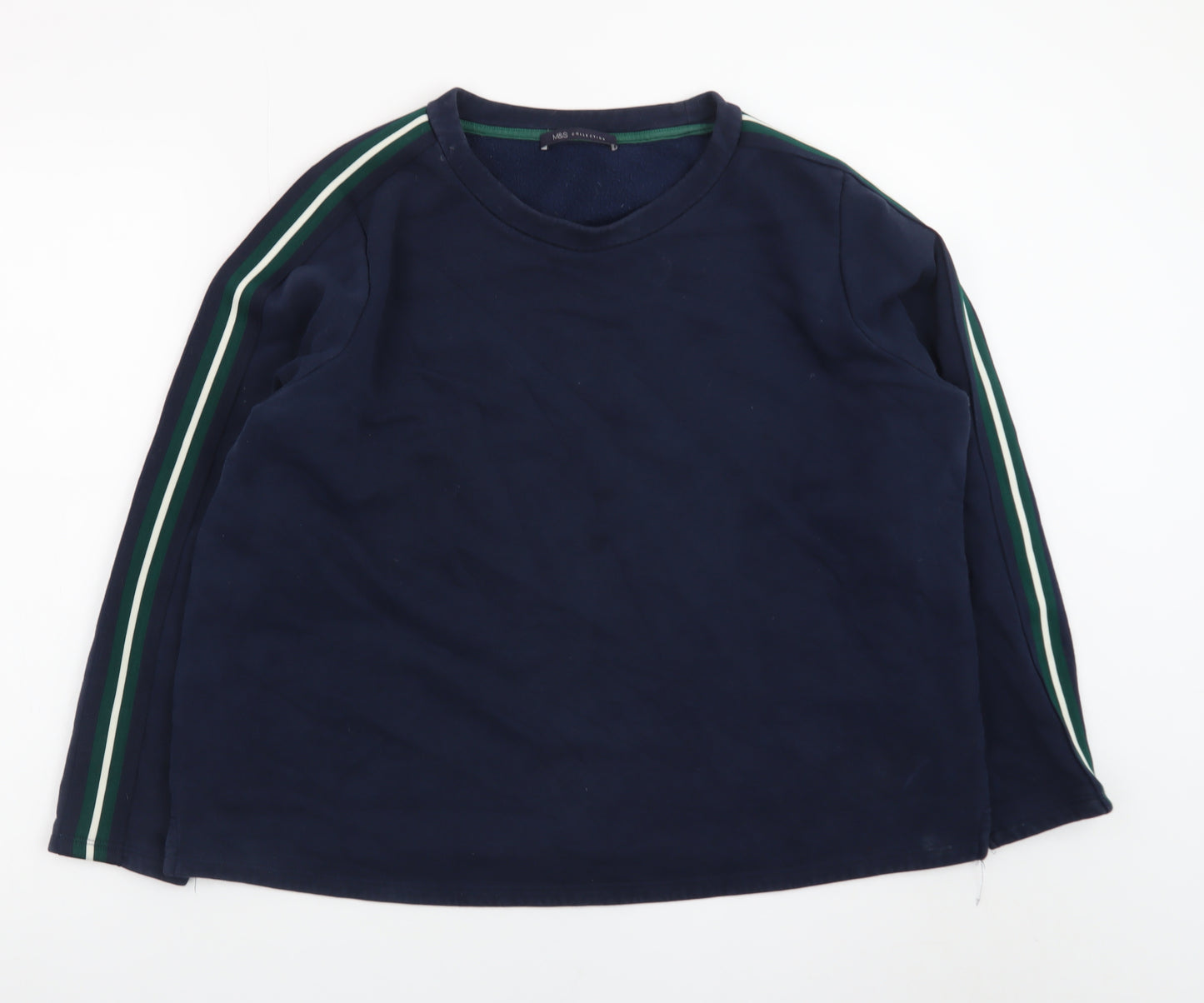 Marks and Spencer Women Navy Blue Long Sleeve Pullover Sweatshirt Size 14