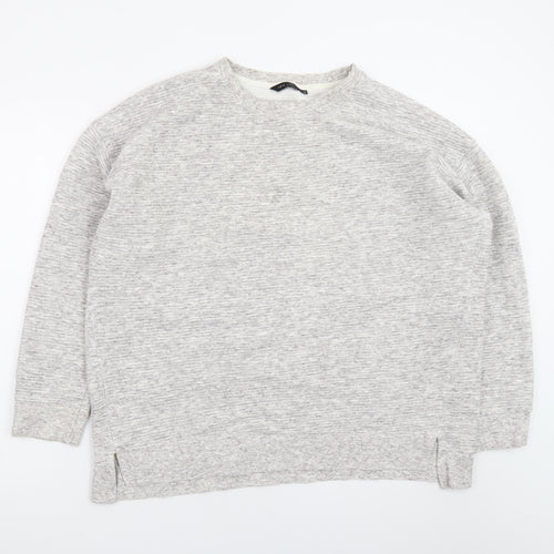 New Look Women Grey Long Sleeve Crew Neck Pullover Sweatshirt Size 18
