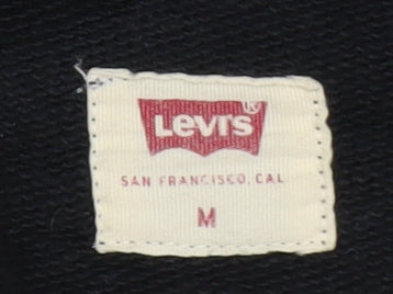 Levi's Men's Black Pullover Hoodie M Logo Cotton Sweatshirt