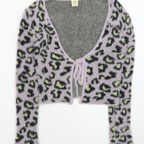 Urban Outfitters Women’s Multicoloured Leopard Knit Cardigan S