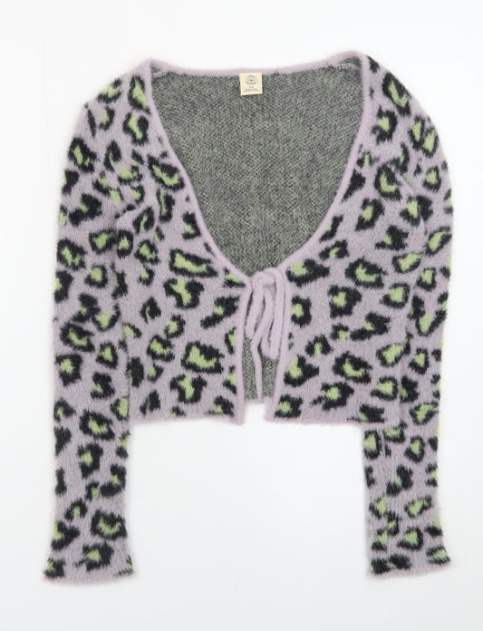 Urban Outfitters Women’s Multicoloured Leopard Knit Cardigan S