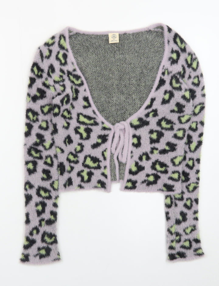 Urban Outfitters Women’s Multicoloured Leopard Knit Cardigan S