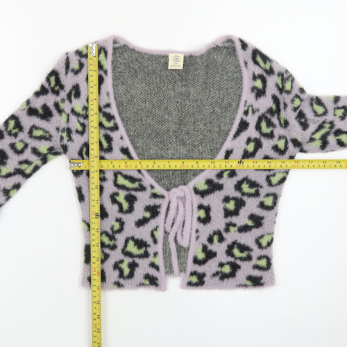 Urban Outfitters Women’s Multicoloured Leopard Knit Cardigan S