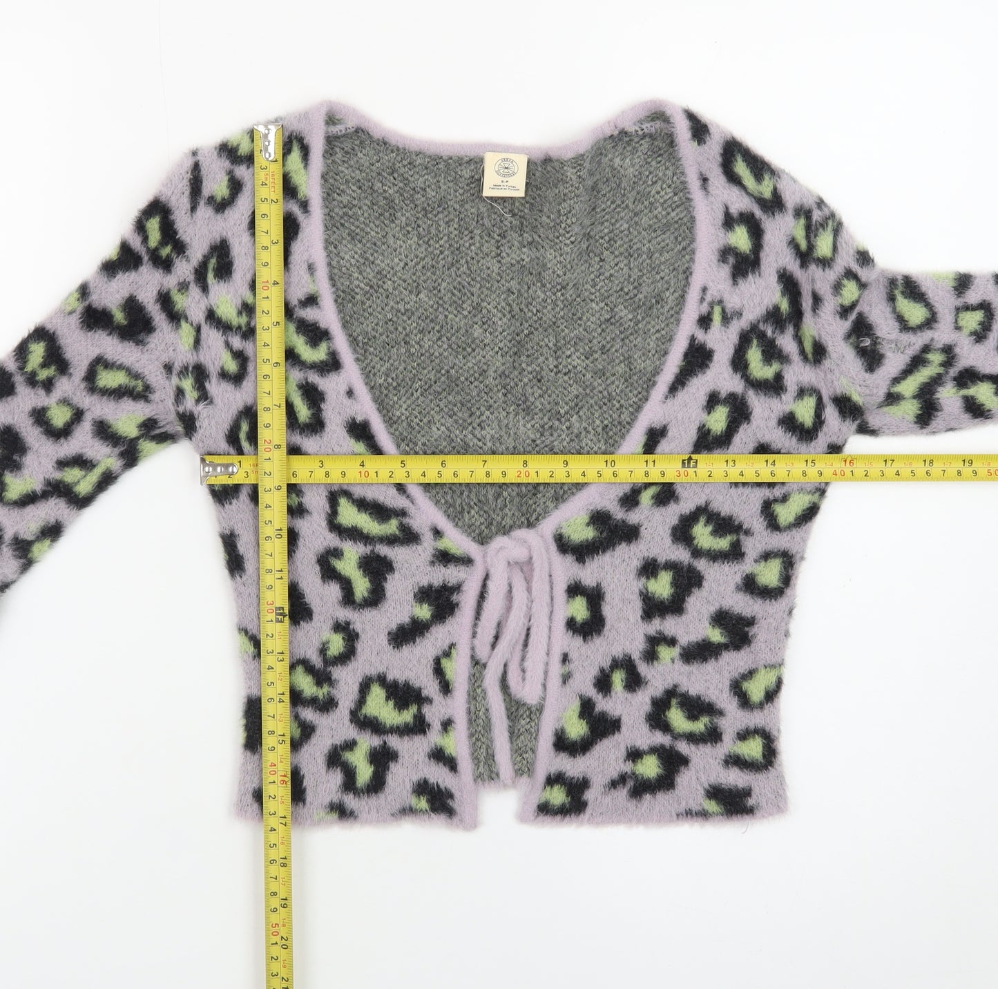 Urban Outfitters Women’s Multicoloured Leopard Knit Cardigan S