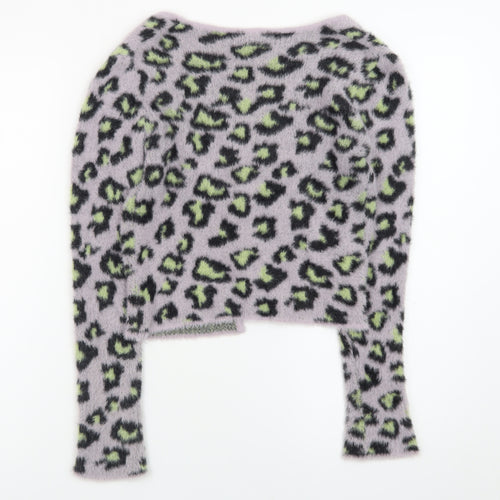 Urban Outfitters Women’s Multicoloured Leopard Knit Cardigan S