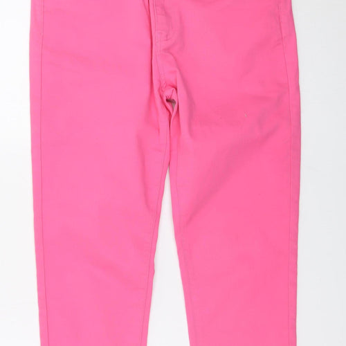 Paco Boutique Womens Pink Cropped Slim Jeans Size 14