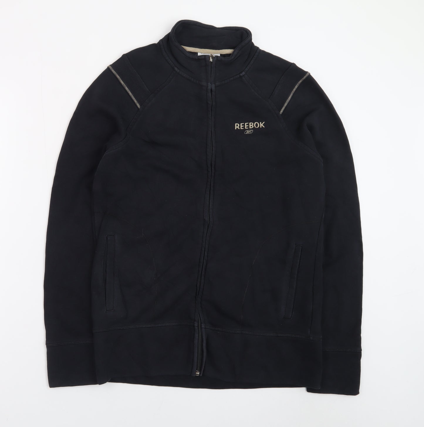Reebok Men Black XL Full Zip Fleece Sports Jacket