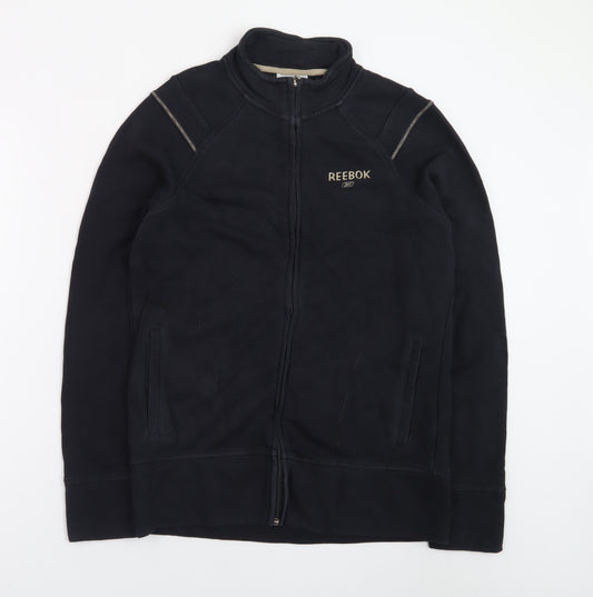 Reebok Men Black XL Full Zip Fleece Sports Jacket