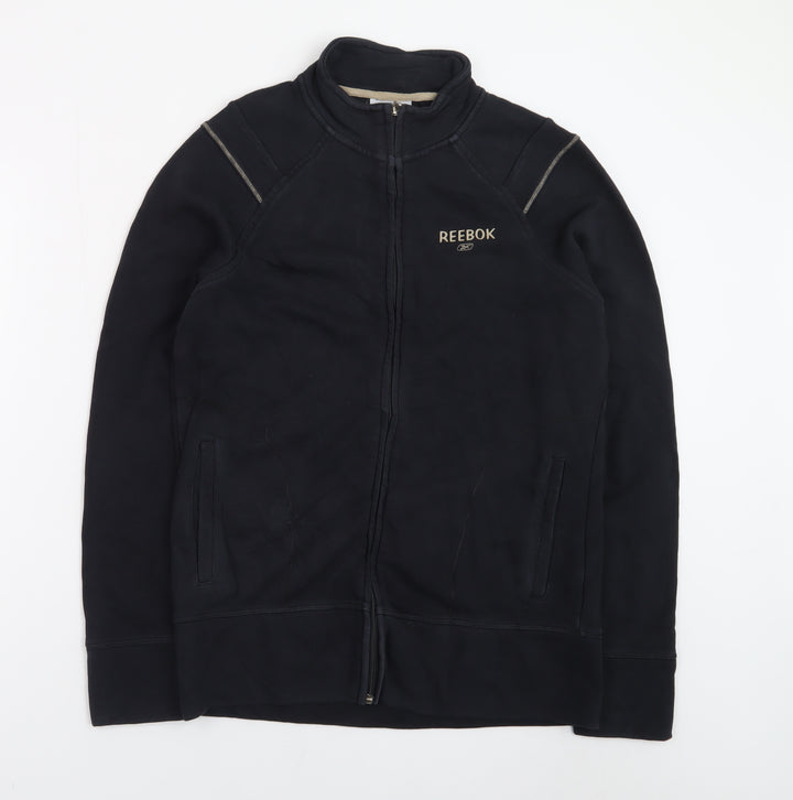 Reebok Men Black XL Full Zip Fleece Sports Jacket