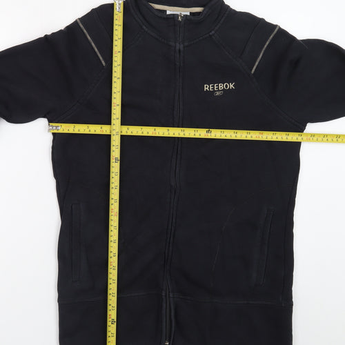 Reebok Men Black XL Full Zip Fleece Sports Jacket