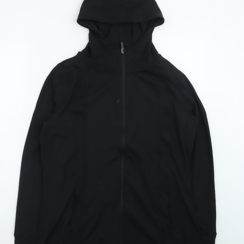 Souluxe Women’s Black Full Zip Hoodie L Sports Stretch Activewear