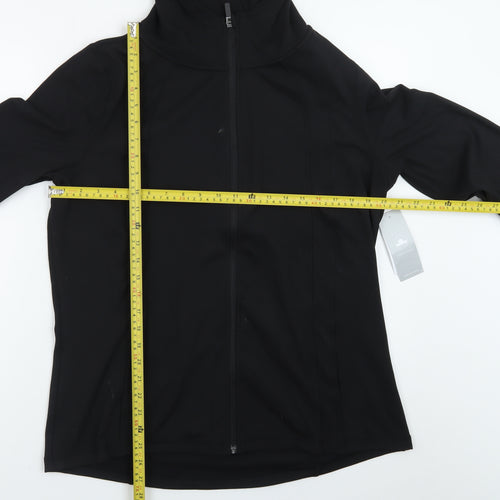 Souluxe Women’s Black Full Zip Hoodie L Sports Stretch Activewear