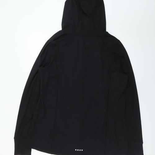 Souluxe Women’s Black Full Zip Hoodie L Sports Stretch Activewear