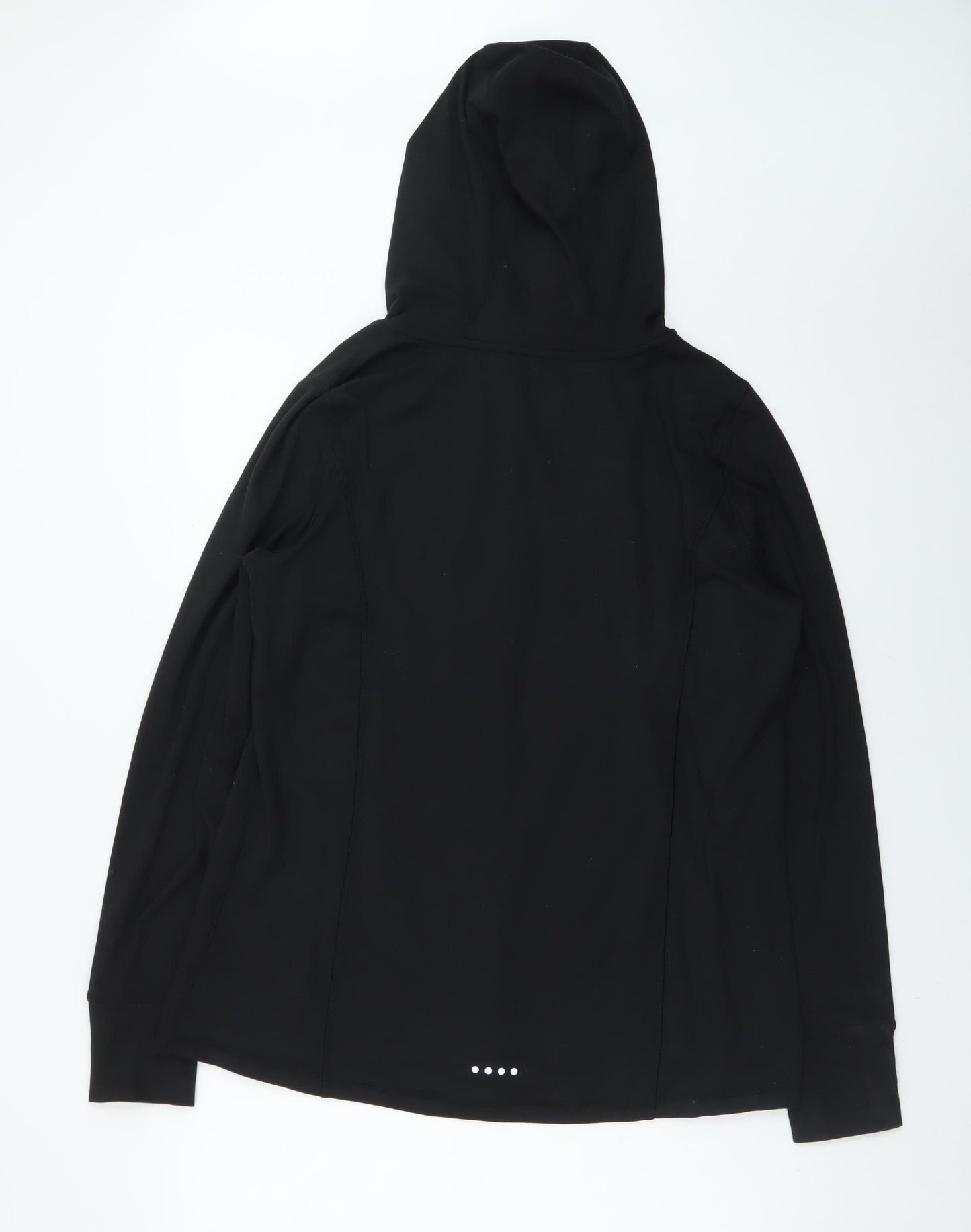 Souluxe Women’s Black Full Zip Hoodie L Sports Stretch Activewear