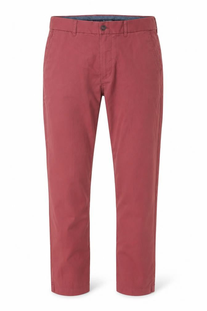 Front view of Blue Harbour Men's Red Chino Trousers, size 30/29, Regular Fit