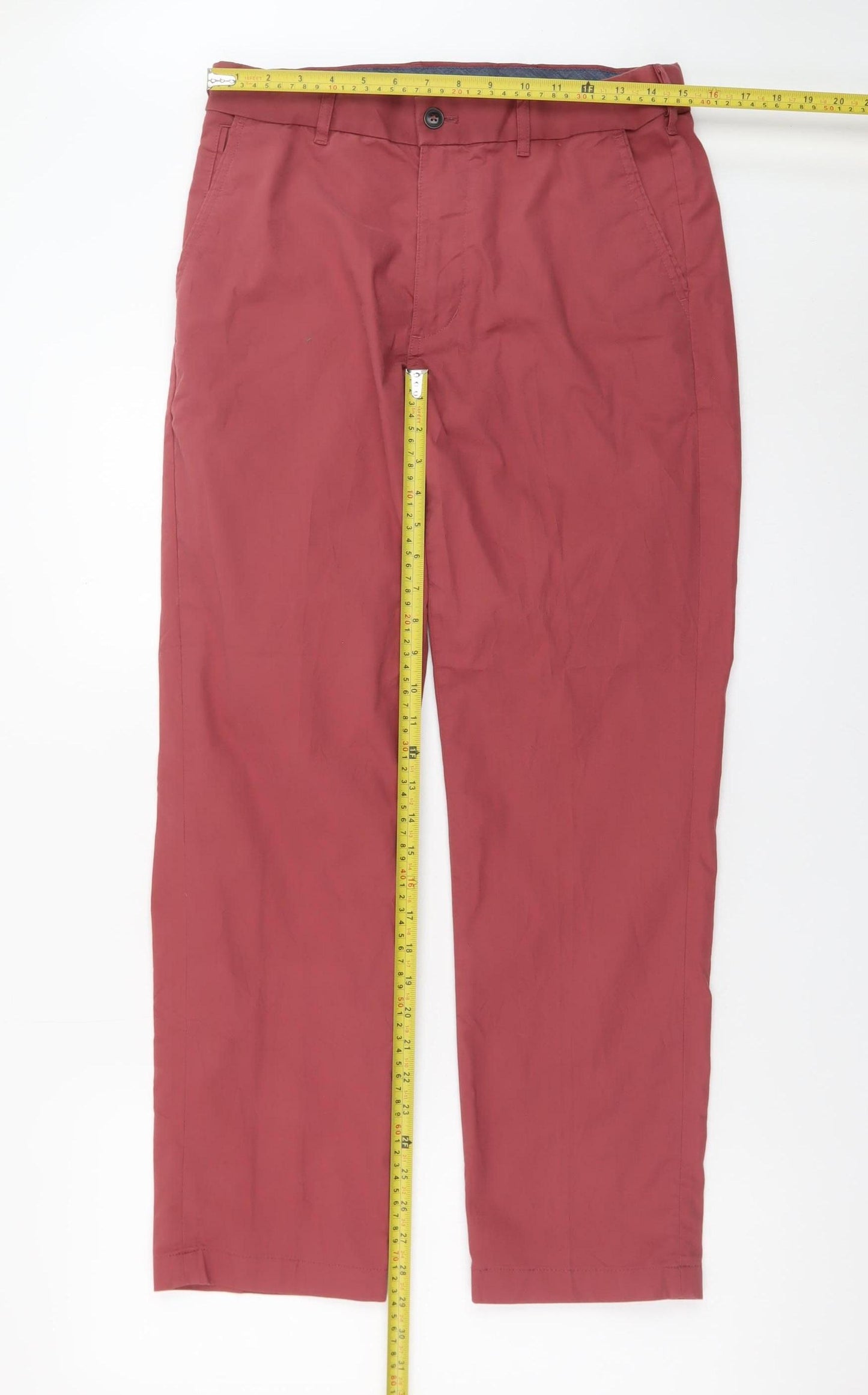 Blue Harbour Men's Red Chino Trousers Size 30/29 Regular Fit