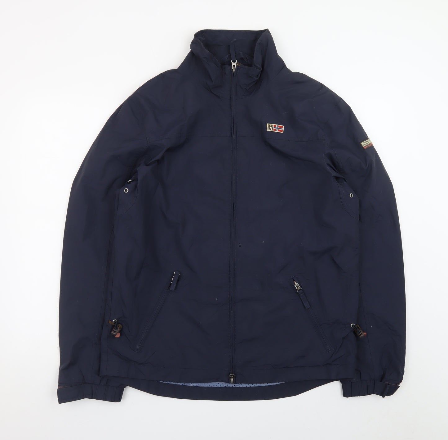 Napapijri Men's Blue L Windbreaker Jacket Outdoor Expedition Style