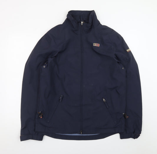Napapijri Men's Blue L Windbreaker Jacket Outdoor Expedition Style