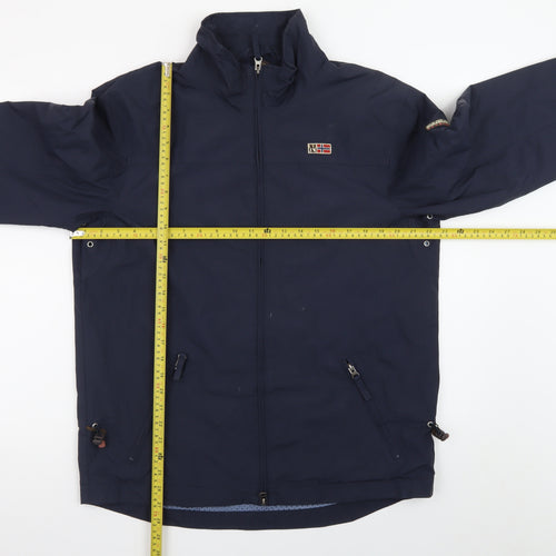 Napapijri Men's Blue L Windbreaker Jacket Outdoor Expedition Style
