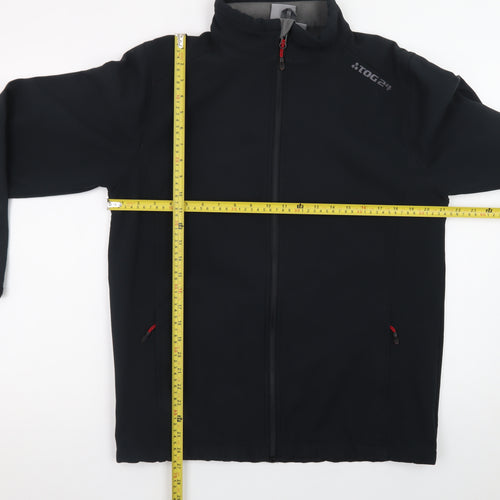 TOG24 Men's Black Softshell Jacket Size M Regular Fit Outdoor