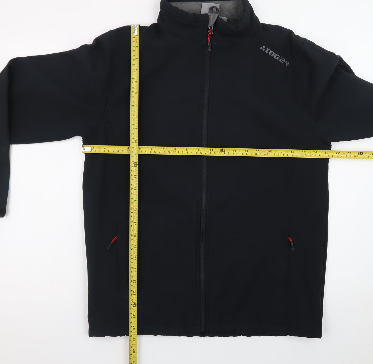 TOG24 Men's Black Softshell Jacket Size M Regular Fit Outdoor