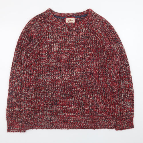Joe Browns Men's Red Chunky-Knit Crew Neck Pullover Jumper XL