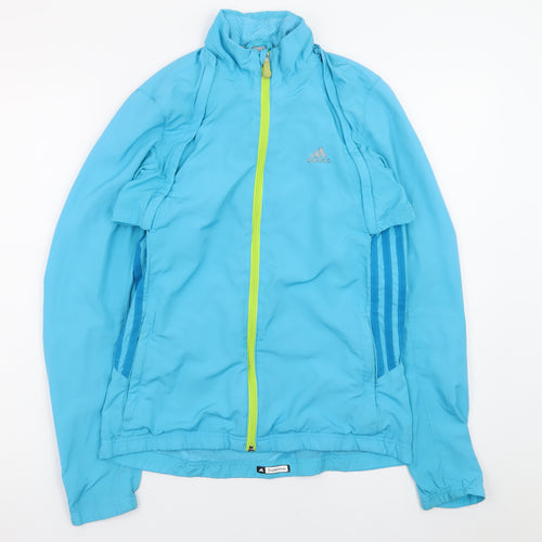 Adidas Womens Blue Supernova Lightweight Windbreaker Jacket Size S