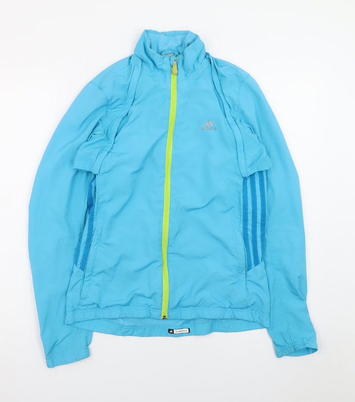 Adidas Womens Blue Supernova Lightweight Windbreaker Jacket Size S