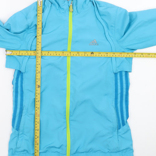 Adidas Womens Blue Supernova Lightweight Windbreaker Jacket Size S