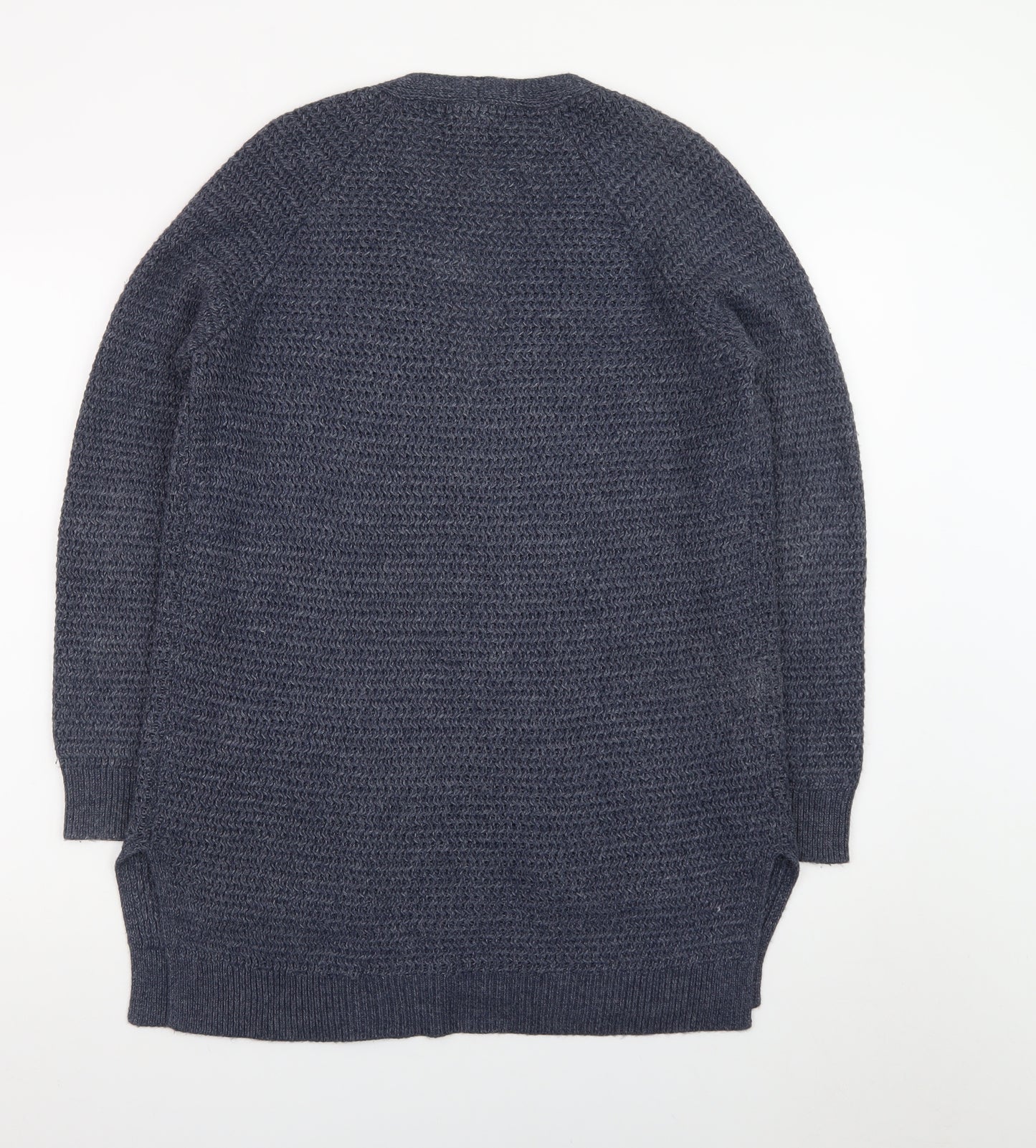Fat Face Women Blue Size 8 Long Sleeve Knit Cardigan