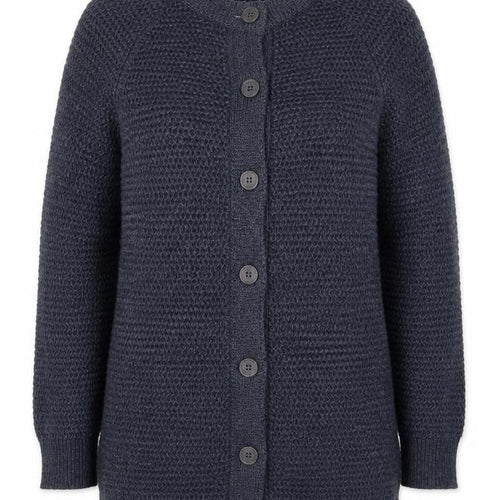 Fat Face Women Blue Size 8 Long Sleeve Knit Cardigan