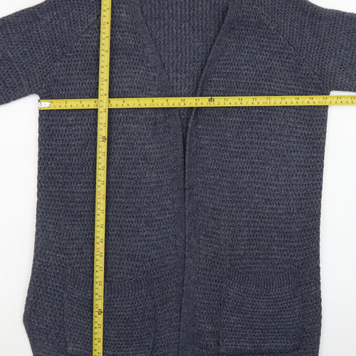 Fat Face Women Blue Size 8 Long Sleeve Knit Cardigan