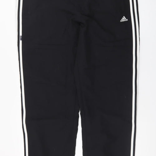 Adidas Men's Black L Jogger Trousers with Stripes