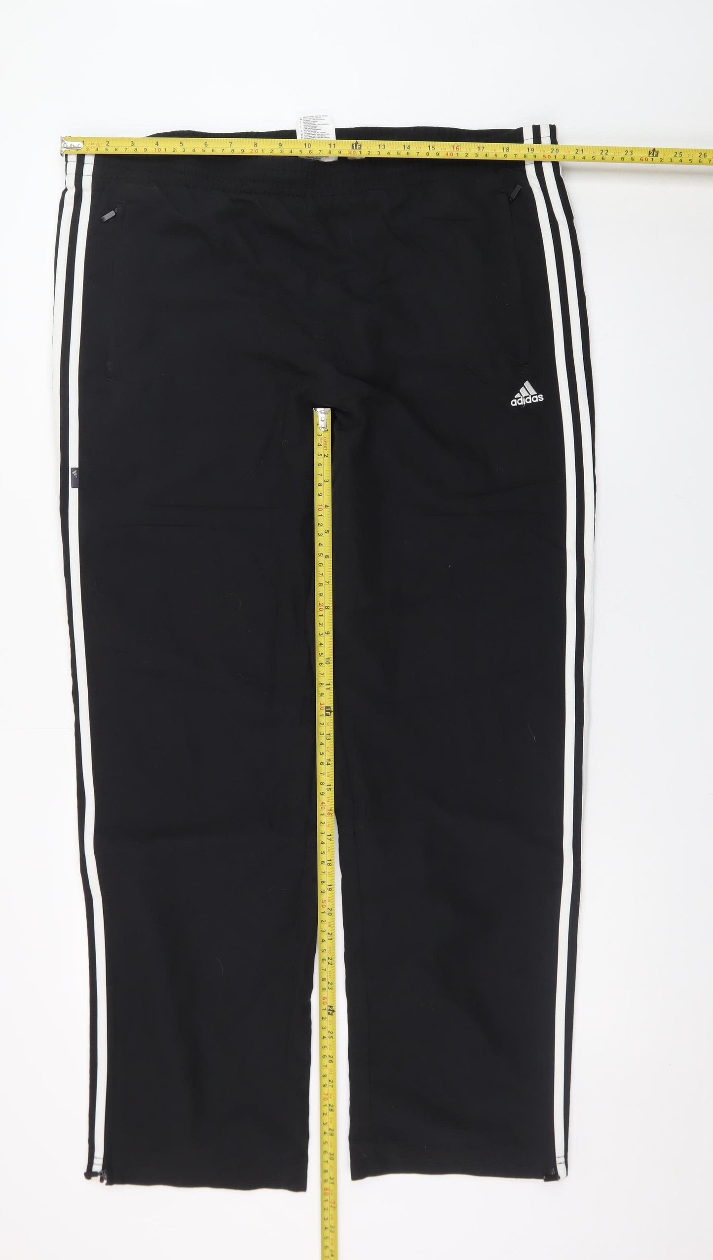 Adidas Men's Black L Jogger Trousers with Stripes