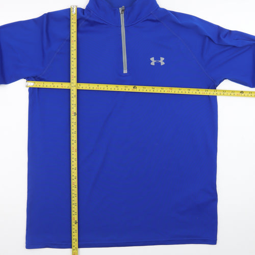 Under Armour Men's Blue Medium 1/4 Zip HeatGear Track Jacket