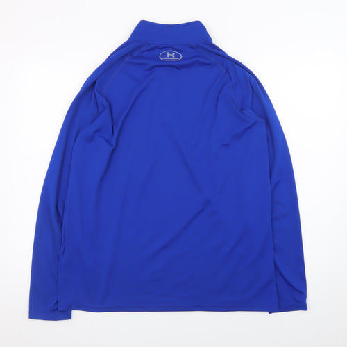 Under Armour Men's Blue Medium 1/4 Zip HeatGear Track Jacket