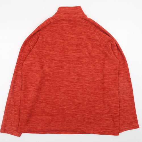 Mountain Warehouse Mens Red 1/2 Zip Fleece Sweatshirt Size L Outdoor